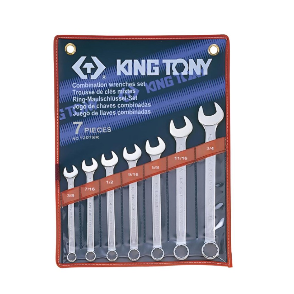 ชุดประแจแหวนข้างปากตาย KINGTONY 1207SR ขนาด 3 8   3 4 นิ้ว  7 ชิ้น 