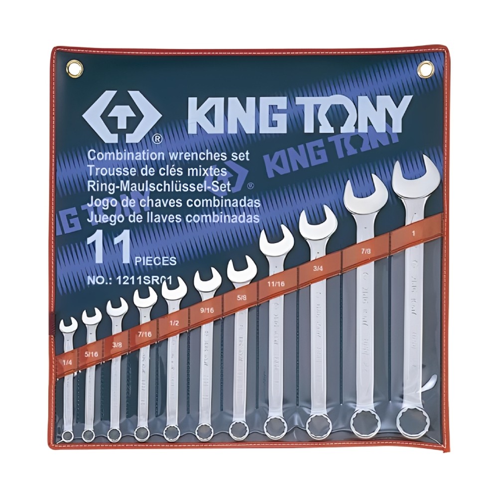 ชุดประแจแหวนข้างปากตาย KINGTONY 1211SR01 ขนาด 1 4   1 นิ้ว  11 ชิ้น 