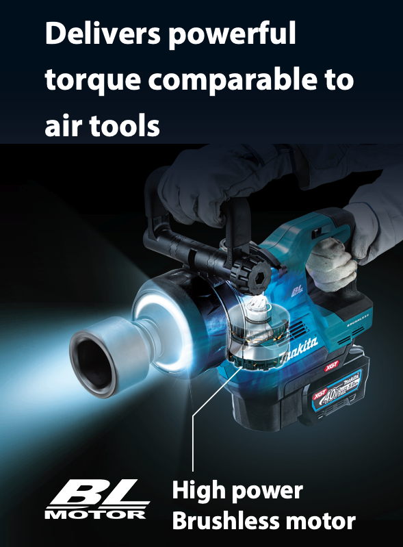 บล็อกกระแทกไร้สาย MAKITA TW009GZ 40V Cordless Impact Wrench ขนาด 1 นิ้ว 3 150 Nm มอเตอร์ไร้แปรงถ่าน  ตัวเปล่า 