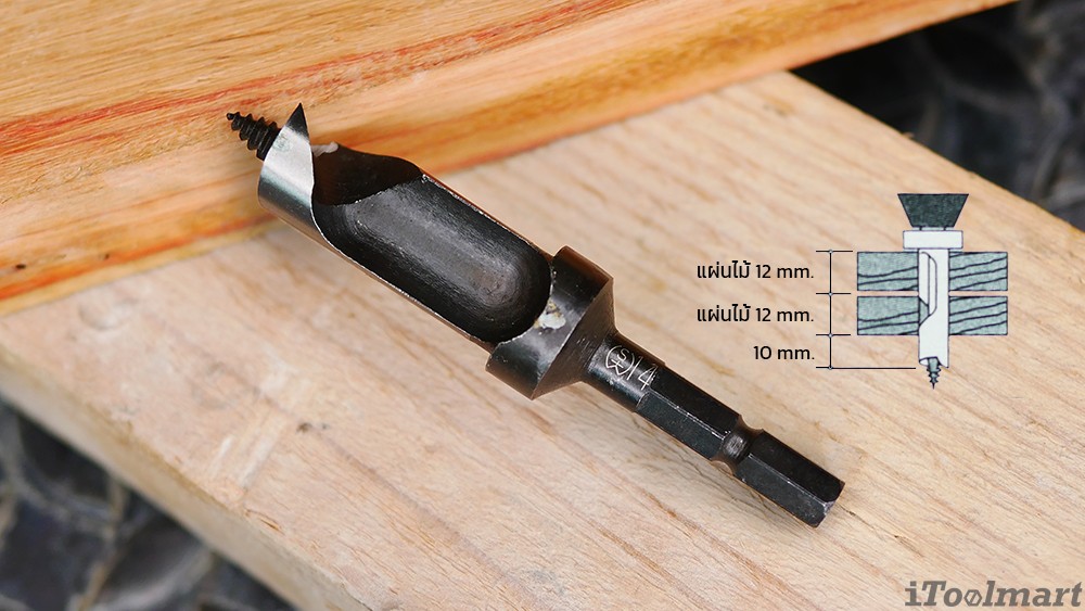 ONISHI No.18 Plywood Auger Bits Stopper Type (Centring work)