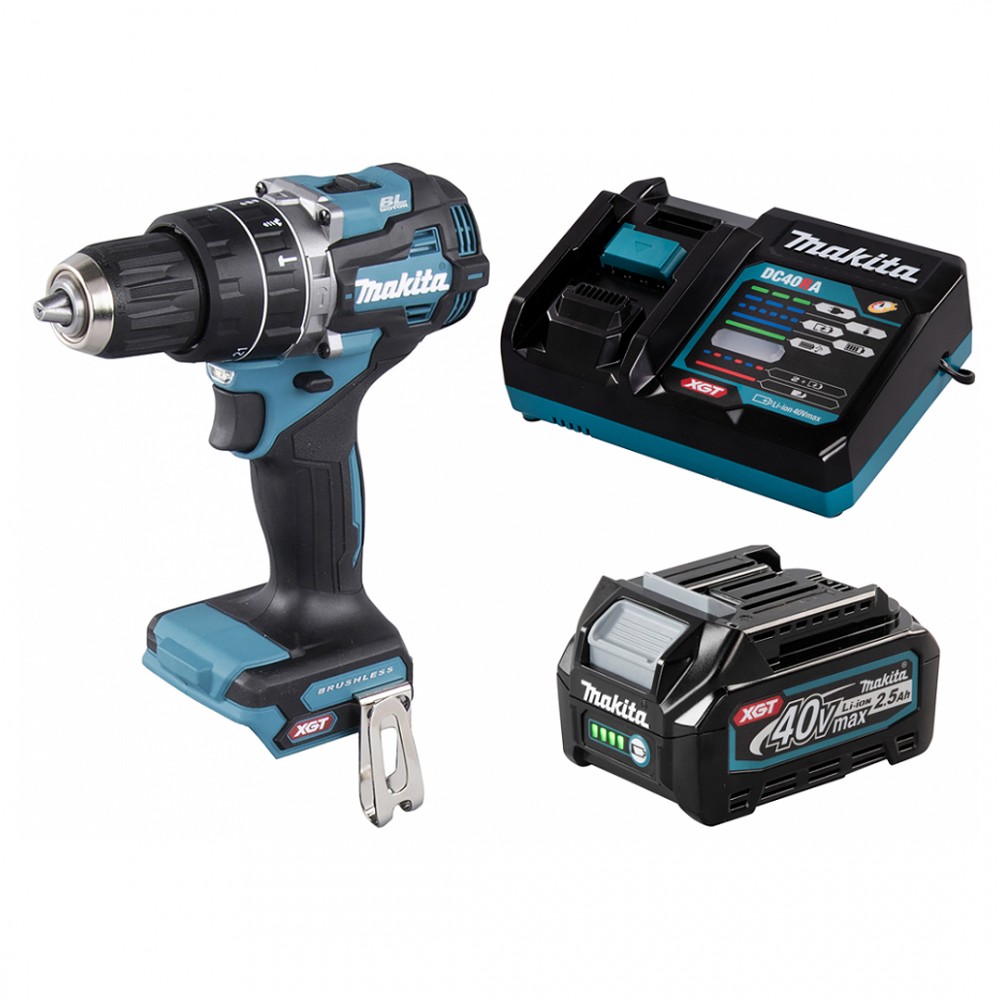 ชุดสว่านกระแทกไร้สาย MAKITA HP002GD101 40Vmax ขนาด 1/2 นิ้ว (13 มิล) 