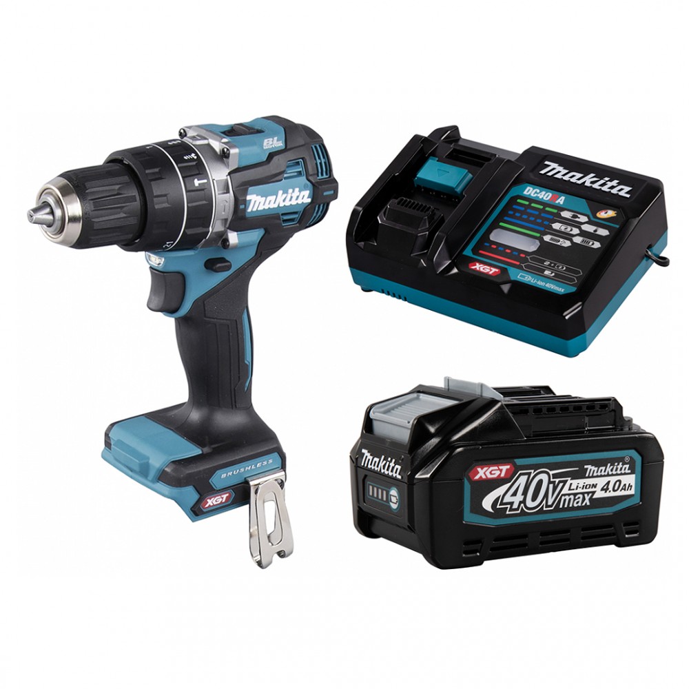 ชุดสว่านกระแทกไร้สาย พร้อมแบต 4.0ah. MAKITA HP002GM101 40Vmax ขนาด 1/2 นิ้ว (13 มิล) 