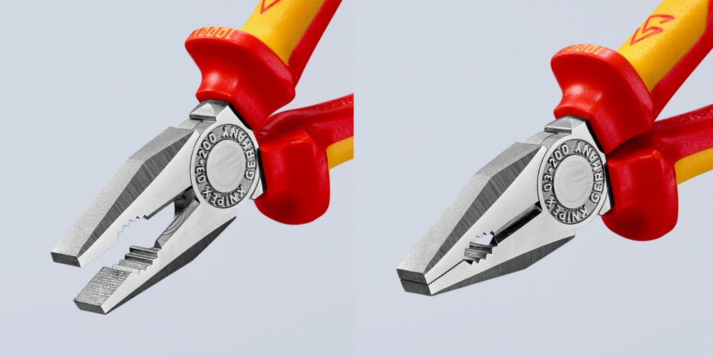 คีมปากจิ้งจก KNIPEX 03 06 200 SB Chrome-plated ด้ามจับ VDE