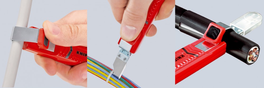 มีดปอกสายไฟ KNIPEX 16 20 28 SB