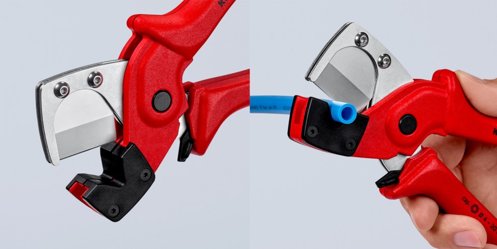 กรรไกรตัดท่อ KNIPEX 90 10 185 SB Multilayer and Pneumatic hoses