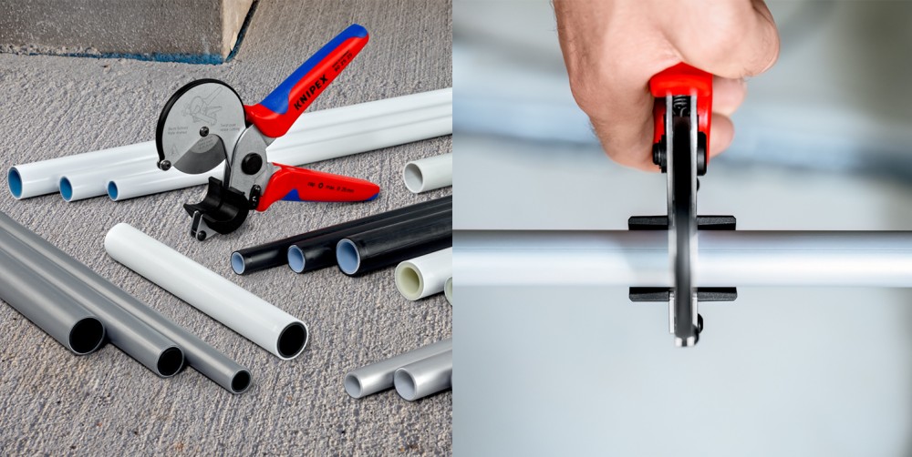กรรไกรตัดท่อ KNIPEX 90 25 25 Composite-plastic pipes