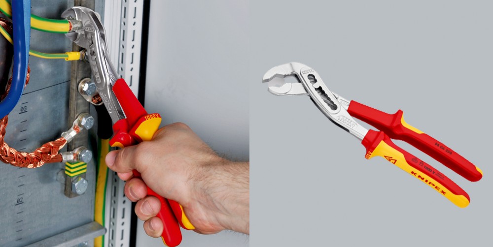 คีมคอม้า KNIPEX 88 06 250 SB คีมถอดปั๊มน้ำ Alligator โครเมี่ยม ด้าม VDE