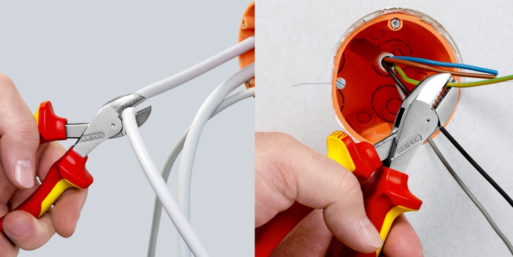 คีมตัดสายไฟ KNIPEX 73 06 160 SB X-Cut โครเมี่ยม ด้าม VDE