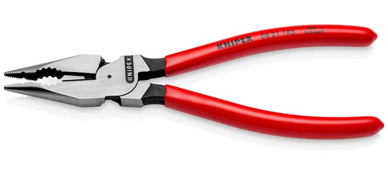 คีมปากจิ้งจก KNIPEX 08 21 185 SB ปลายแหลม