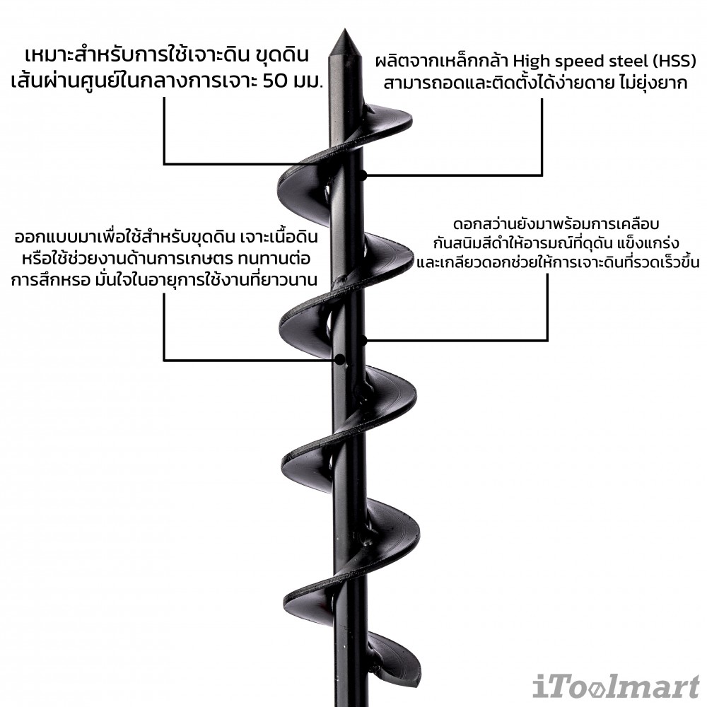 ดอกเจาะดิน ONISHI No.325VX ก้าน SDS ขนาด 50 mm