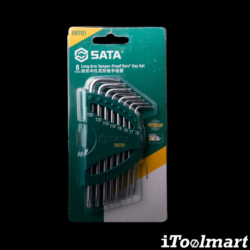 ชุดประแจหกเหลี่ยมหัวทอร์ค 8 ชิ้น SATA 09701