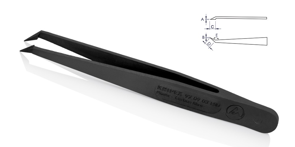 แหนบคีบ KNIPEX 92 09 03 ESD พลาสติก