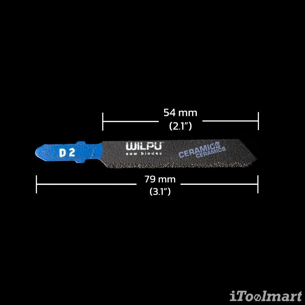 ใบเลื่อยจิ๊กซอตัดกระเบื้อง WILPU D2 Clean cut 5-15 mm ชุด 3 ใบ
