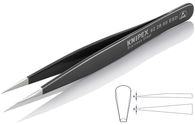 แหนบคีบ KNIPEX 92 28 69 ESD สแตนเลส