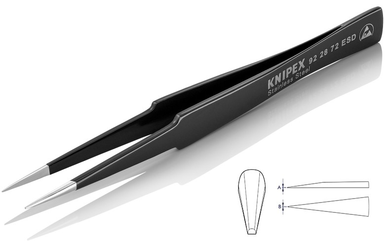แหนบคีบ KNIPEX 92 28 72 ESD สแตนเลส