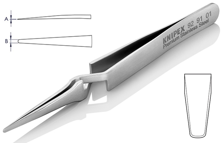 แหนบคีบ KNIPEX 92 91 01 แบบไขว้ พรีเมี่ยมสแตนเลส