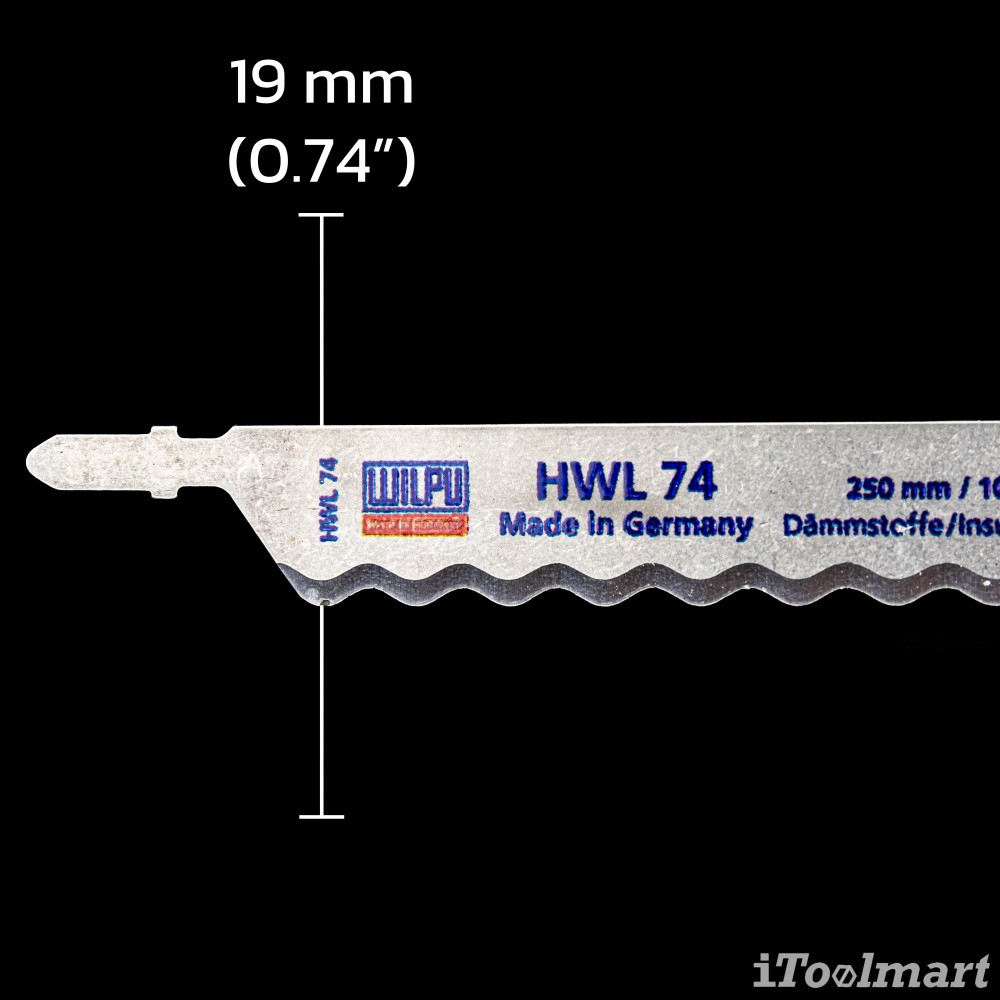 ใบเลื่อยจิ๊กซอตัดวัสดุนุ่ม WILPU HWL 74 1-160 mm ชุด 3 ใบ