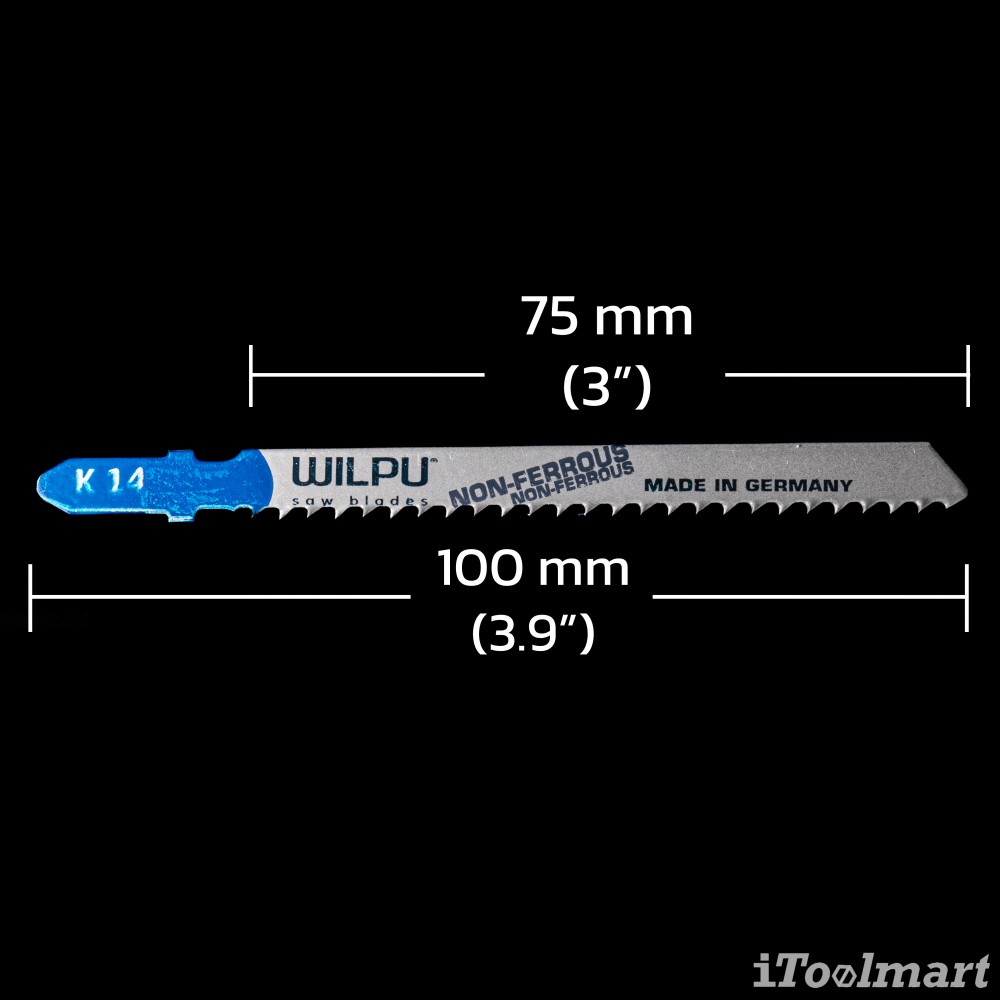 ใบเลื่อยจิ๊กซอตัดอลูมิเนียม WILPU K 14 3.0-15 mm ชุด 5 ใบ