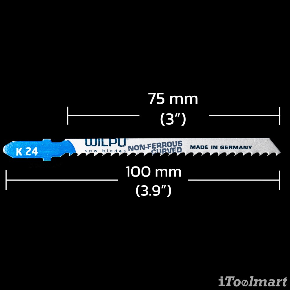 ใบเลื่อยจิ๊กซอตัดอลูมิเนียม WILPU K 24 Curve cut 3.0-15 mm ชุด 5 ใบ
