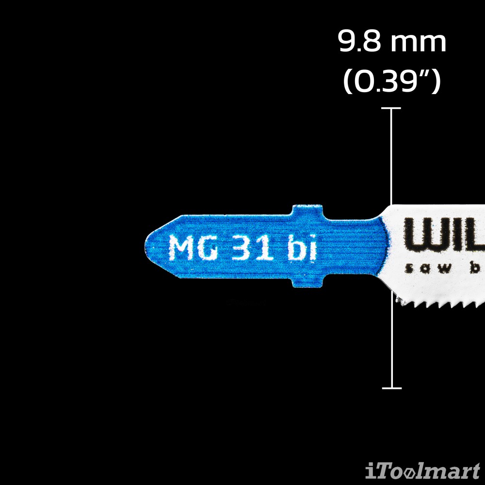 ใบเลื่อยจิ๊กซอตัดเหล็ก ยาว WILPU MG 31 bi sandwich panels 1-3 mm-80 mm ชุด 2 ใบ