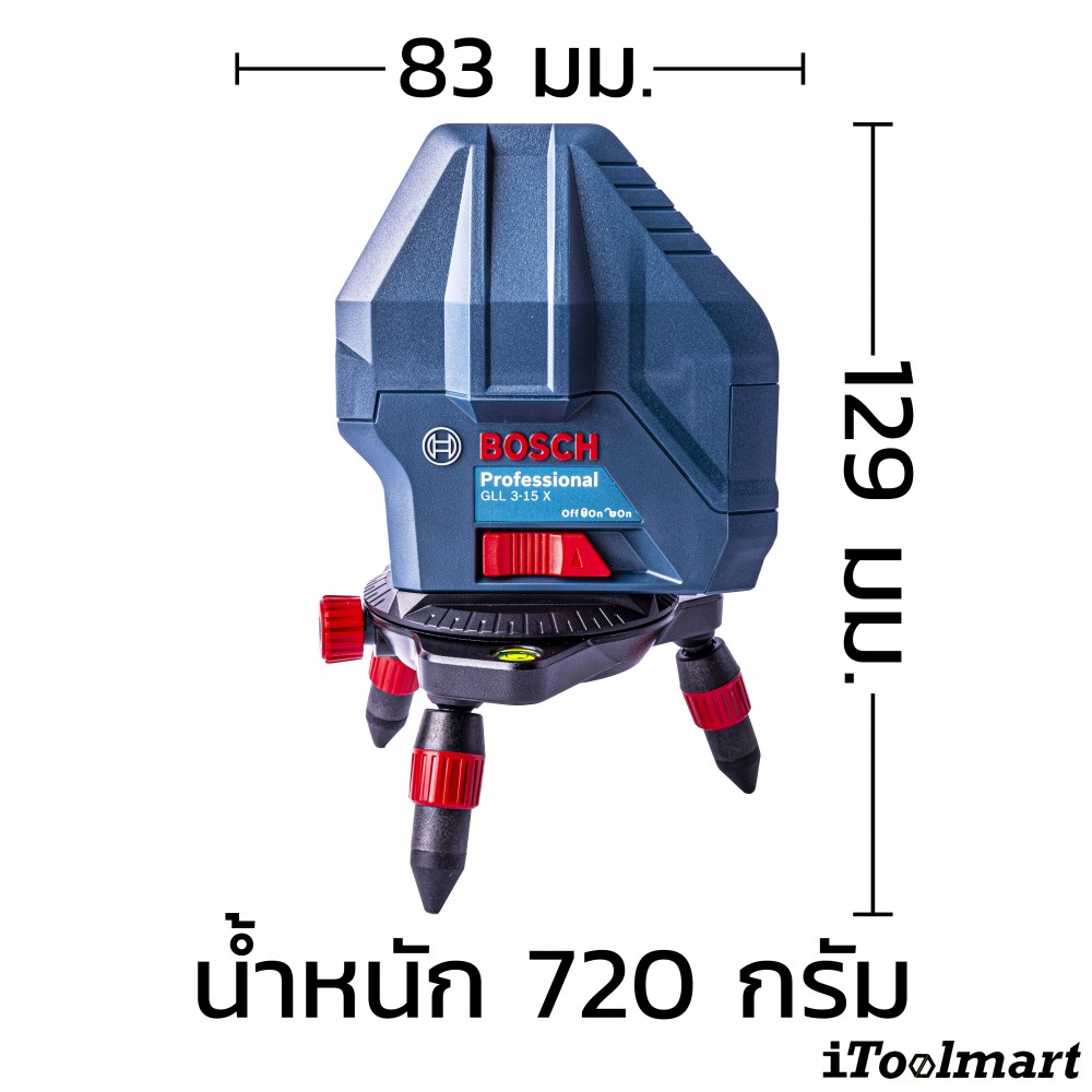 เลเซอร์แบบเส้น BOSCH รุ่น GLL 3-15 X Professional