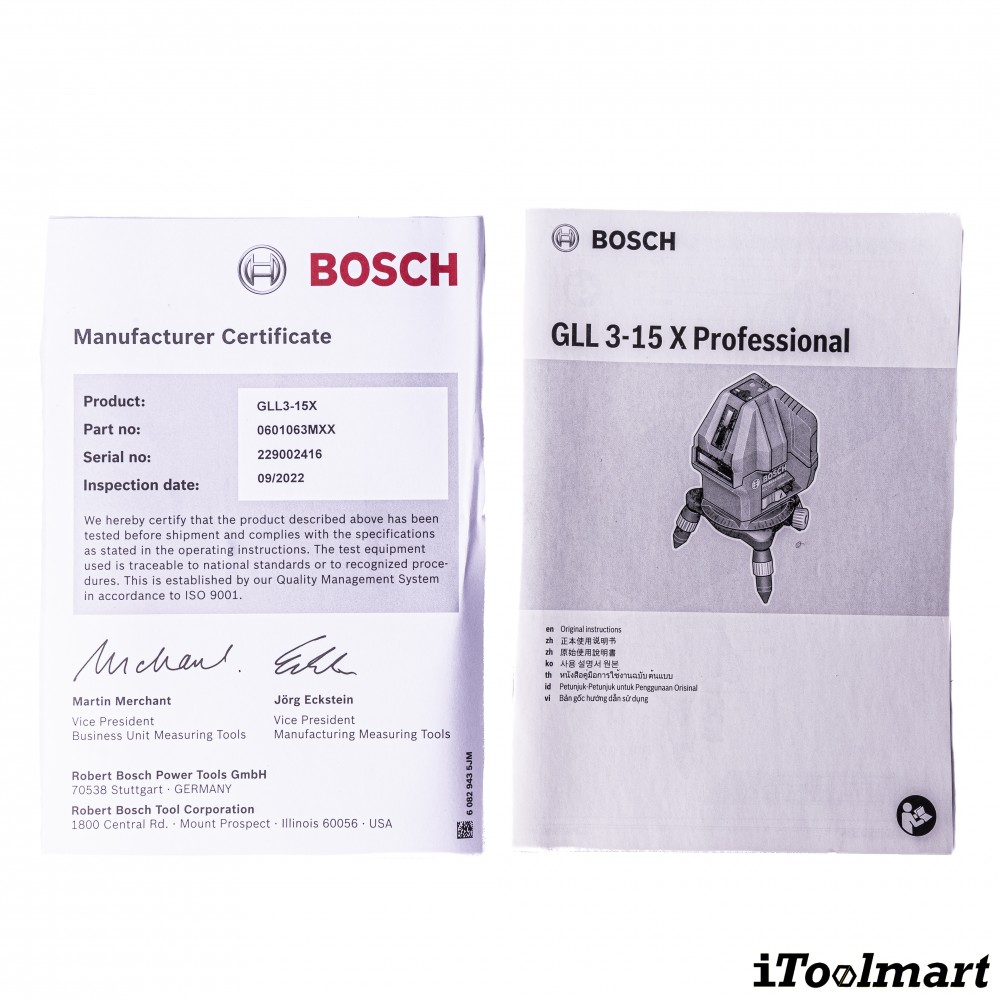 เลเซอร์แบบเส้น BOSCH รุ่น GLL 3-15 X Professional