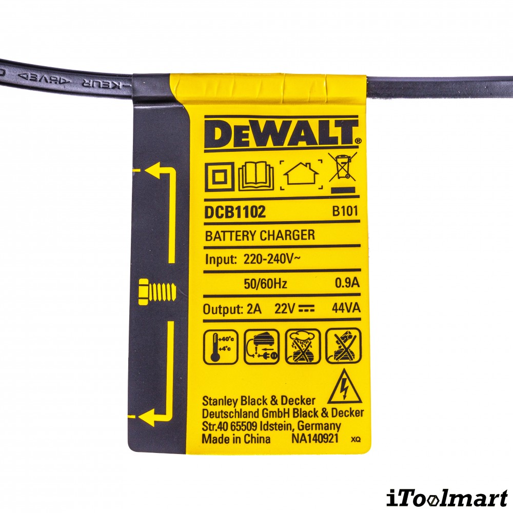แท่นชาร์จแบตเตอรี่ Dewalt DCB1102 (10.8 - 20V.)