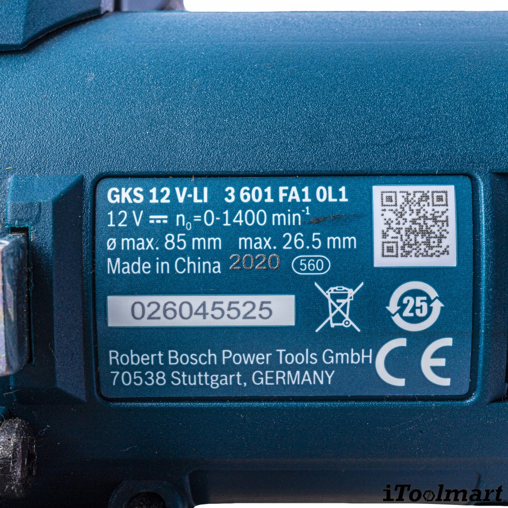 เลื่อยวงเดือนไร้สาย BOSCH GKS 12V-26 SOLO (12V.) ตัวเปล่า