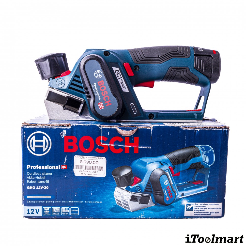 กบไฟฟ้าไร้สาย Bosch GHO 12V-20 EC SOLO (ตัวเปล่า)