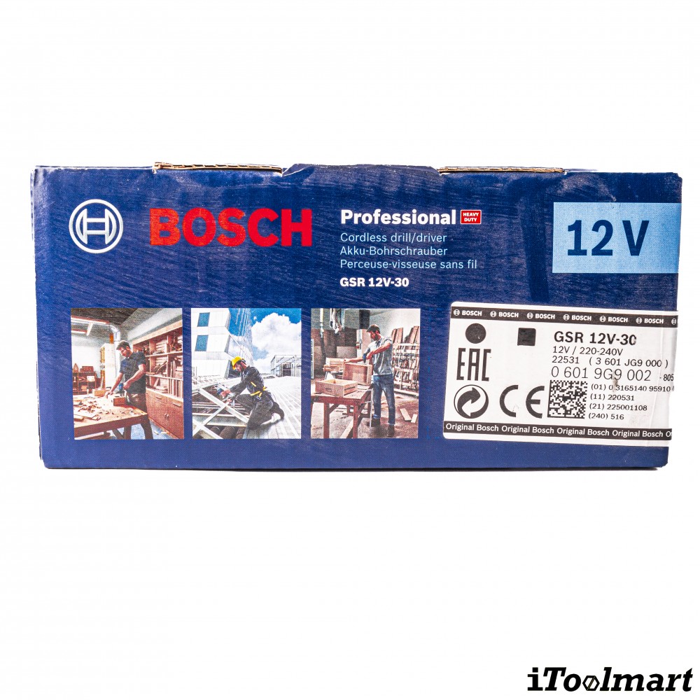 สว่านไขควงไร้สาย BOSCH GSR12V-30 12 V. (ตัวเปล่า)