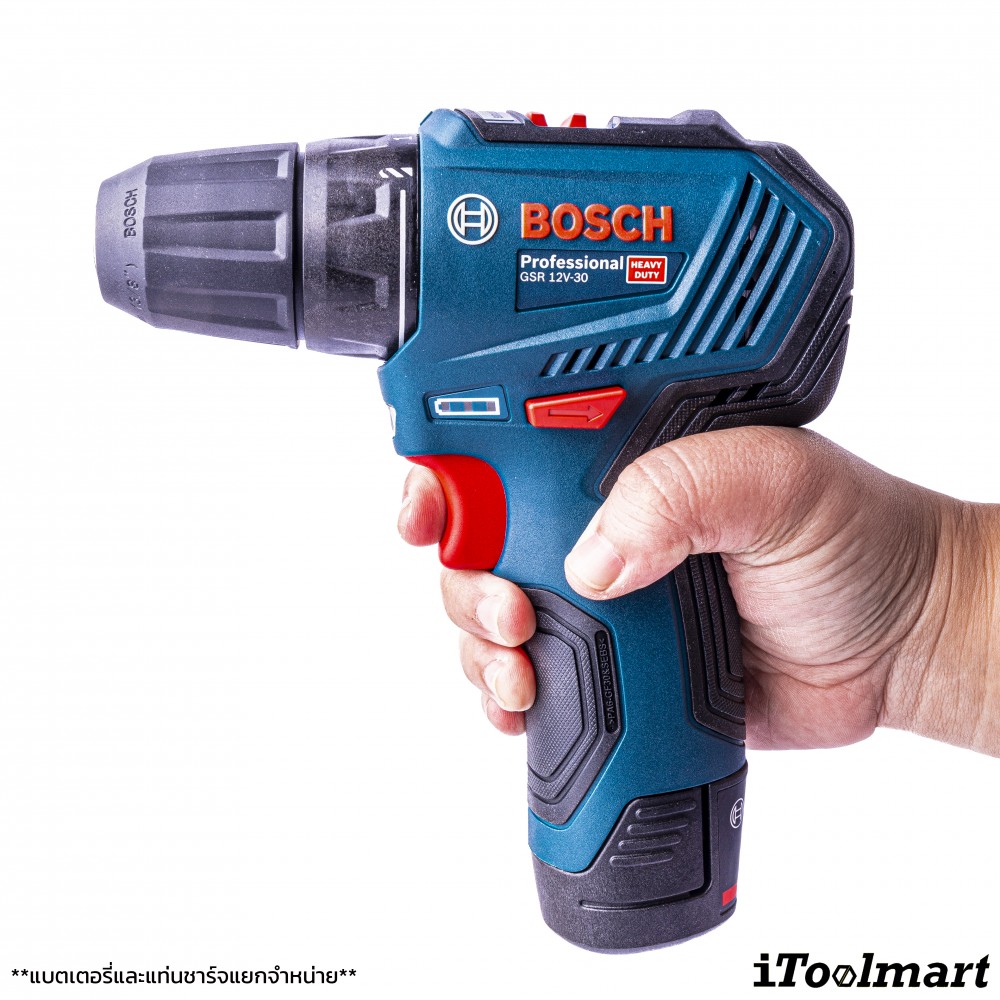 สว่านไขควงไร้สาย BOSCH GSR12V-30 12 V. (ตัวเปล่า)