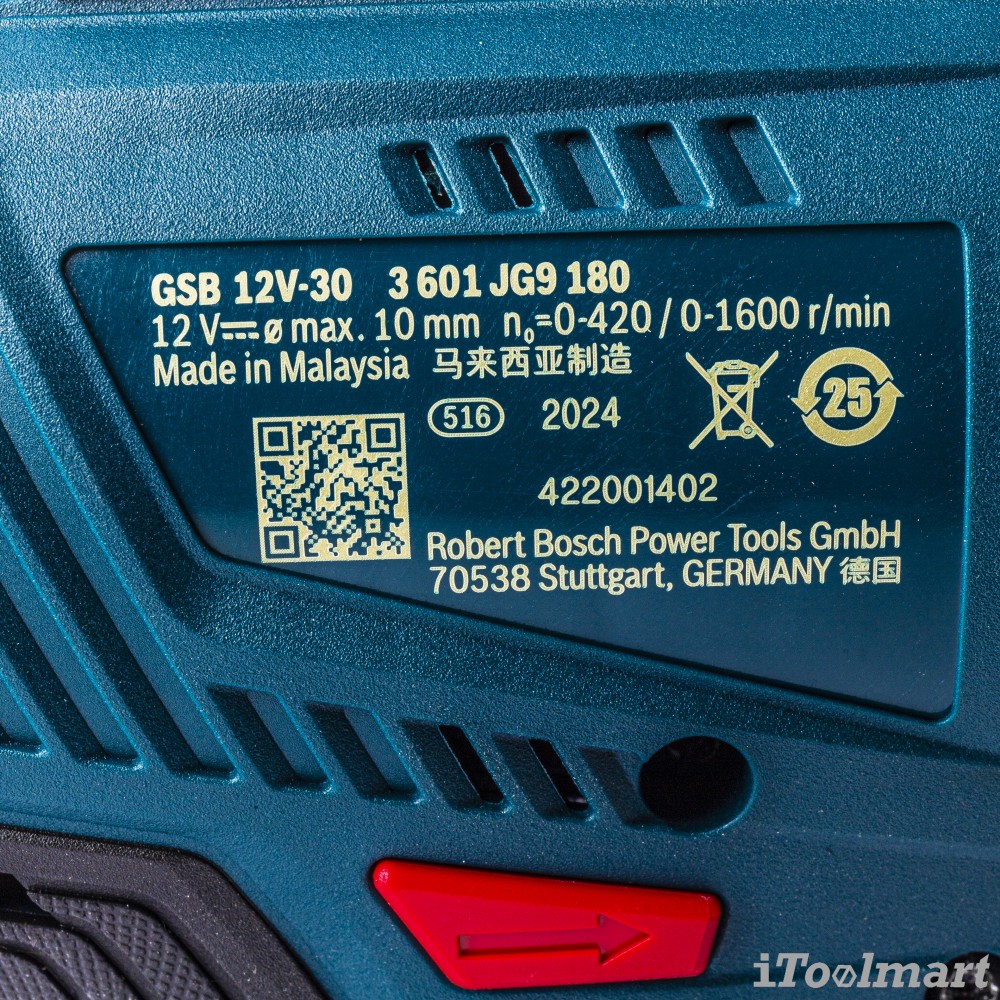 สว่านกระแทกไร้สาย BOSCH GSB 12V-30