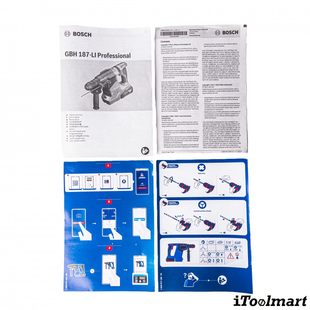 สว่านโรตารี่ไร้สาย BOSCH รุ่น GBH 187-LI