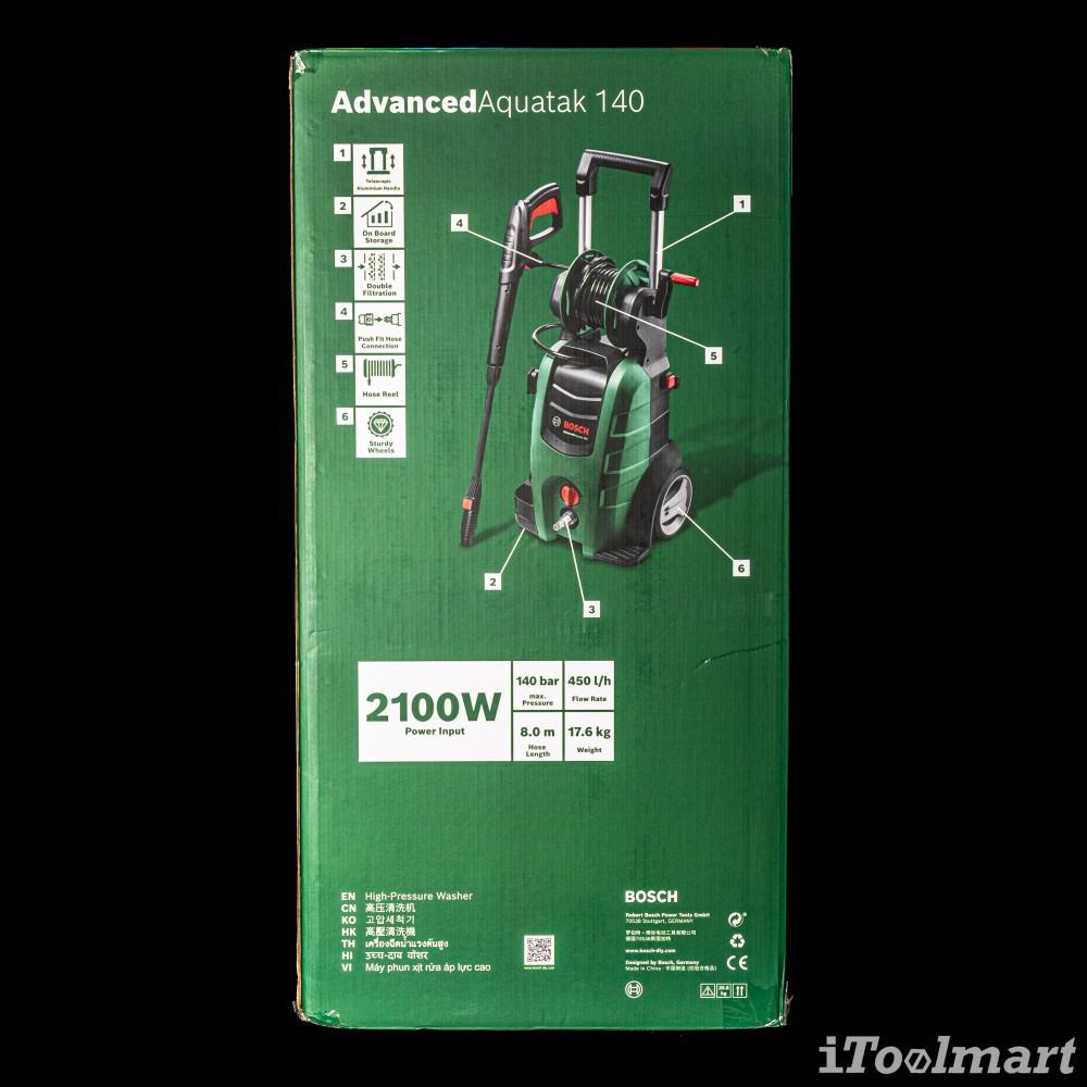 เครื่องฉีดน้ำแรงดันสูง BOSCH AdvancedAquatak 140