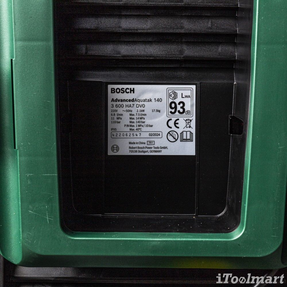 เครื่องฉีดน้ำแรงดันสูง BOSCH AdvancedAquatak 140
