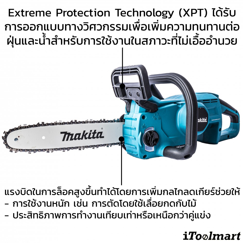 เลื่อยโซ่ไร้สาย MAKITA รุ่น DUC307ZX1 ขนาด 115 มม. 18V