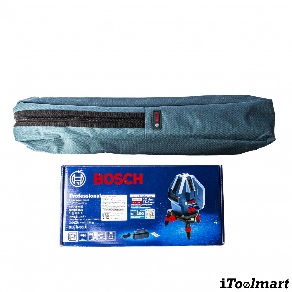 ชุดเลเซอร์แบบเส้น BOSCH GLL 5-50 X และขาตั้ง BT150