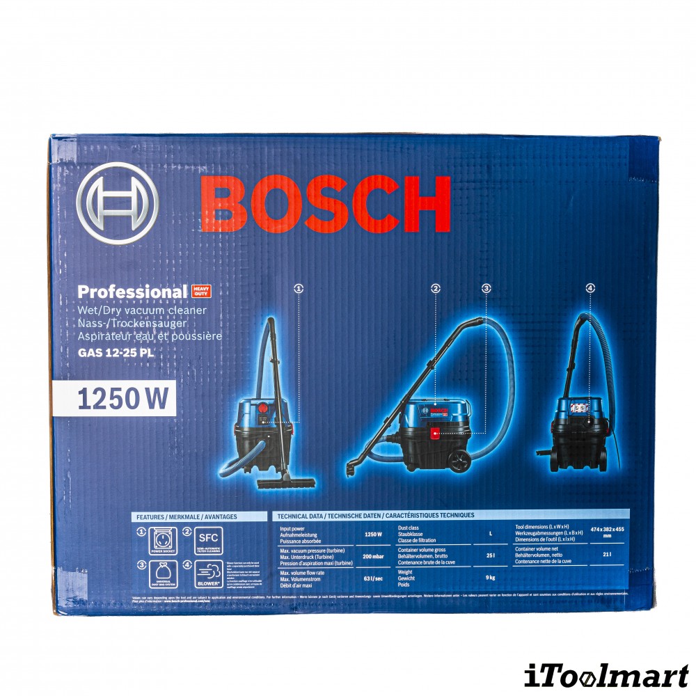 เครื่องดูดฝุ่น BOSCH GAS 12-25 PL