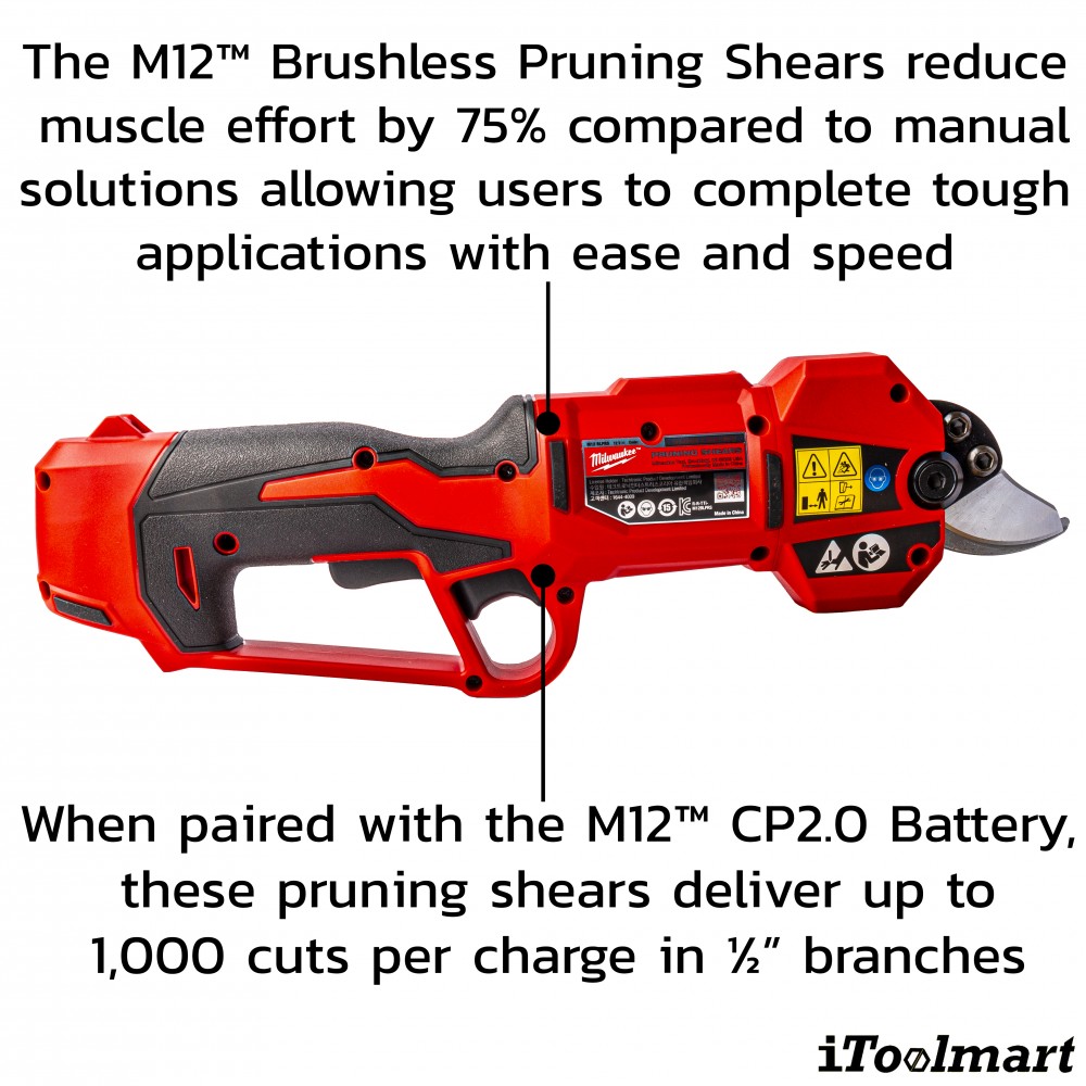 Milwaukee Cordless Pruning Shears 12V. BLPRS-0 (Body only)