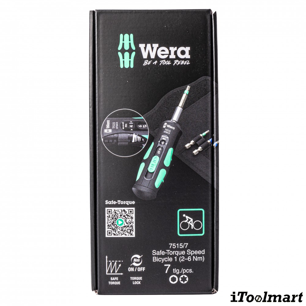 ไขควงทอร์ค Wera 7515/7 Kraftform Safe-Torque Speed Bicycle 1 ชุด 7 ชิ้น 05075850001