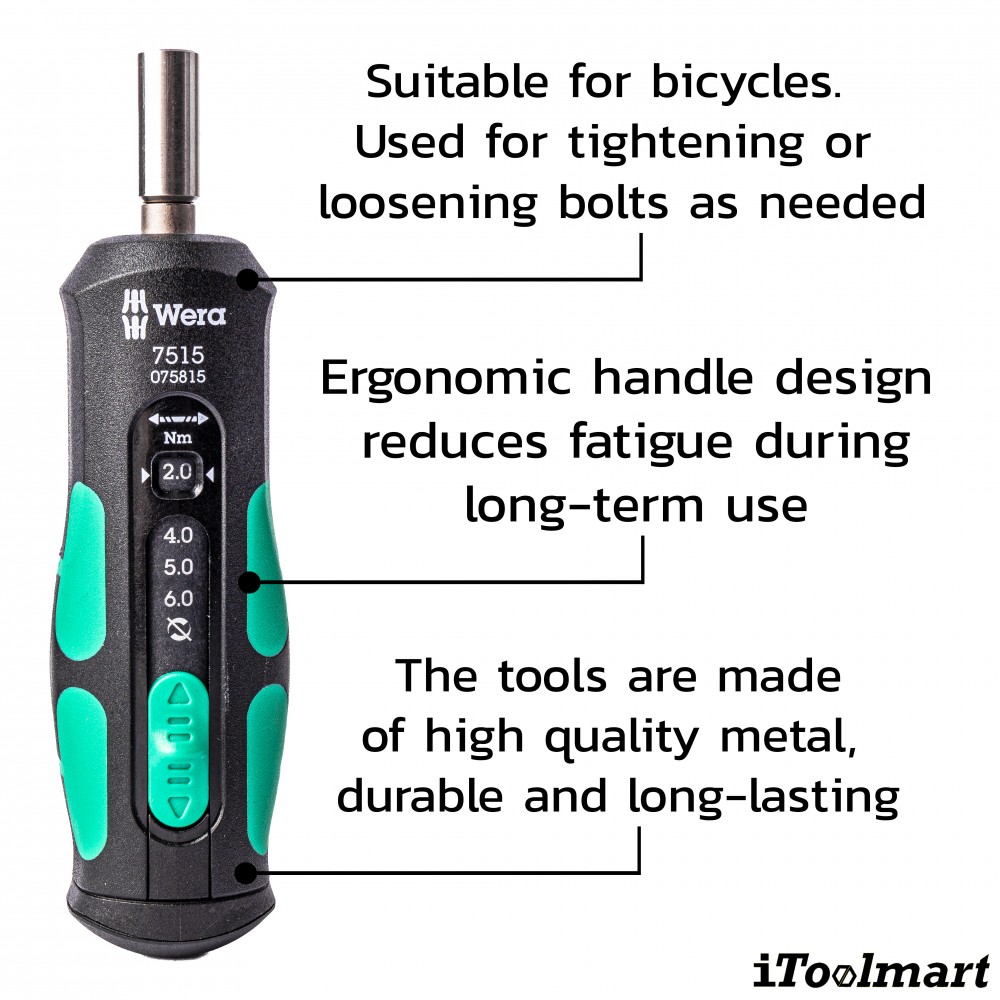 ไขควงทอร์ค Wera 7515/7 Kraftform Safe-Torque Speed Bicycle 1 ชุด 7 ชิ้น 05075850001