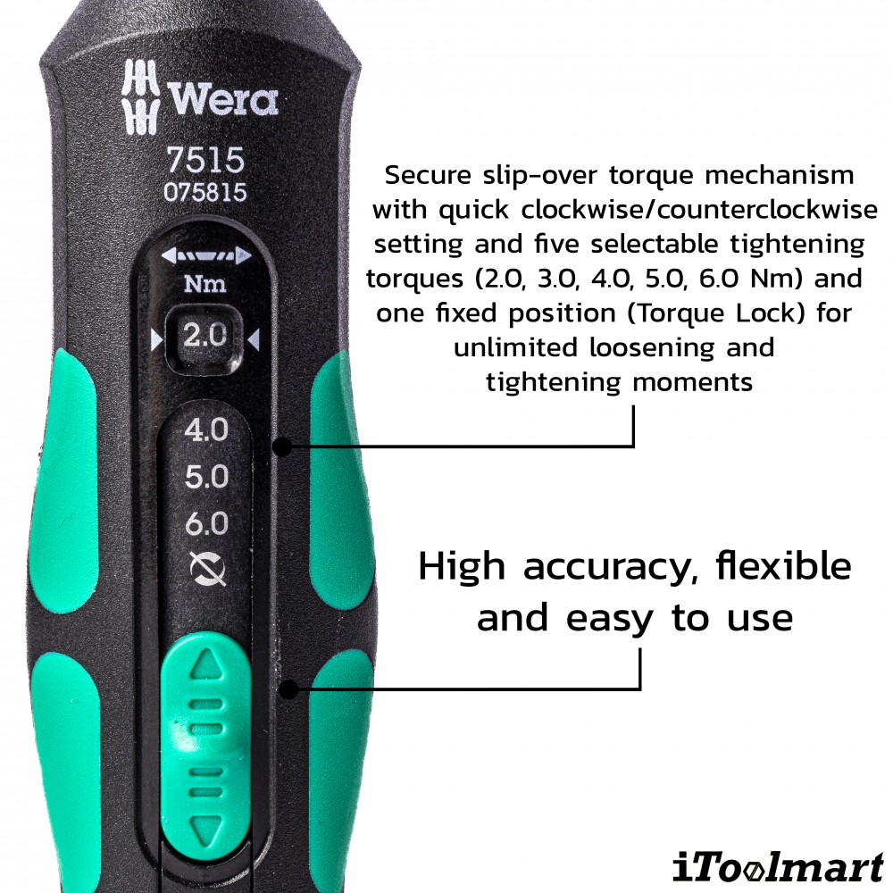 ไขควงทอร์ค Wera 7515/7 Kraftform Safe-Torque Speed Bicycle 1 ชุด 7 ชิ้น 05075850001