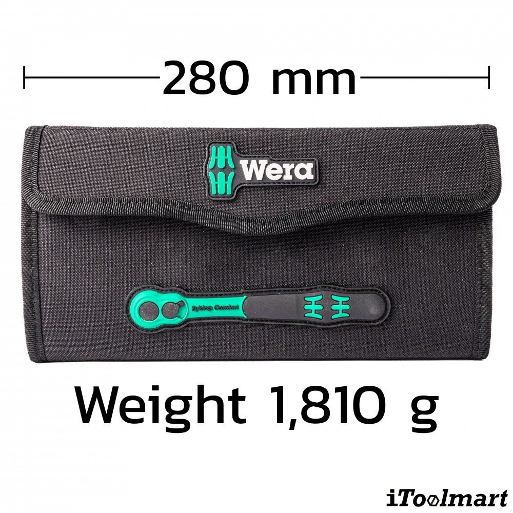 ชุดประแจ Wera 8100 SB 12 Zyklop Comfort Ratchet Set ขนาด 3/8 นิ้ว 05005530001 ชุด 16 ชิ้น