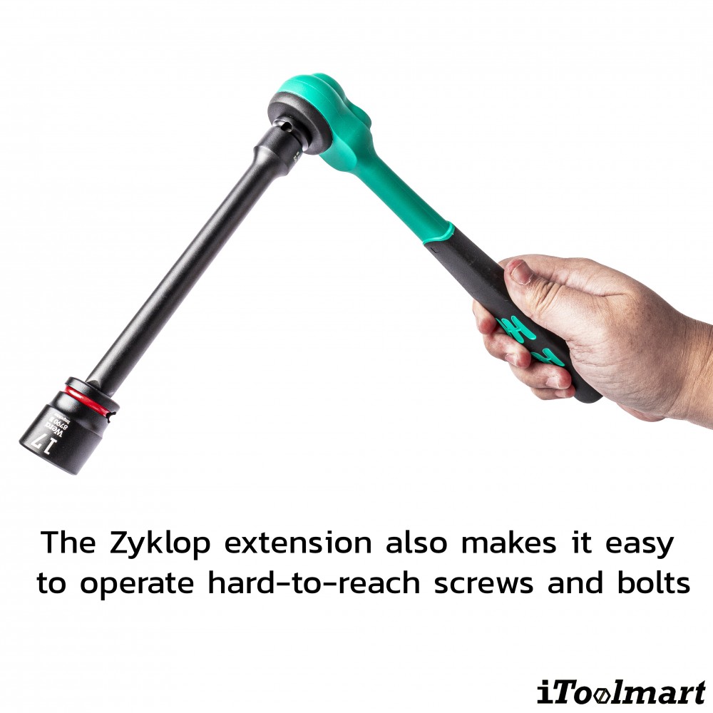 ชุดประแจ Wera 8100 SB 12 Zyklop Comfort Ratchet Set ขนาด 3/8 นิ้ว 05005530001 ชุด 16 ชิ้น
