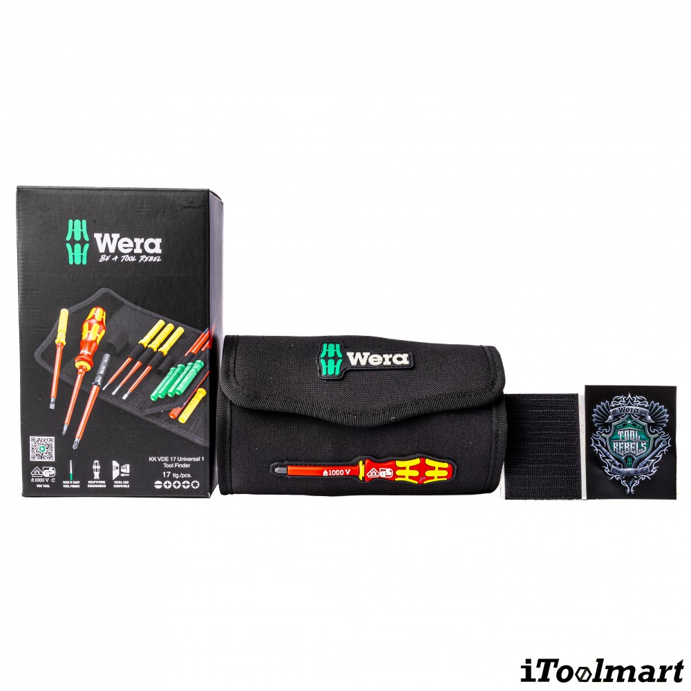 Wera Kraftform Kompakt VDE 17 Universal 1 Tool finder, 17 pieces 05006611001