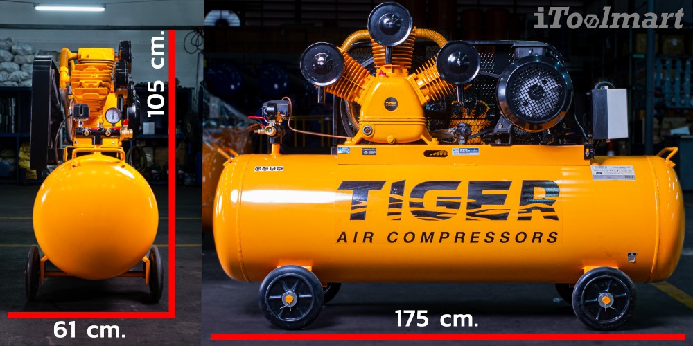 ปั๊มลมสายพาน TIGER TGA310-270M 10HP 270L (380V.)