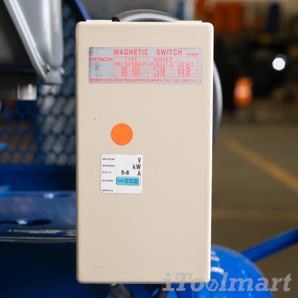 ชุดปั๊มลม PUMA PP23-HI220V-MG มอเตอร์ HITACHI 3 HP ถัง 165 L. (2 ลูกสูบ)