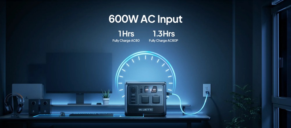 ชุดเครื่องปั่นไฟ พาวเวอร์บ๊อก BLUETTI AC60P+B80 Portable Power Station