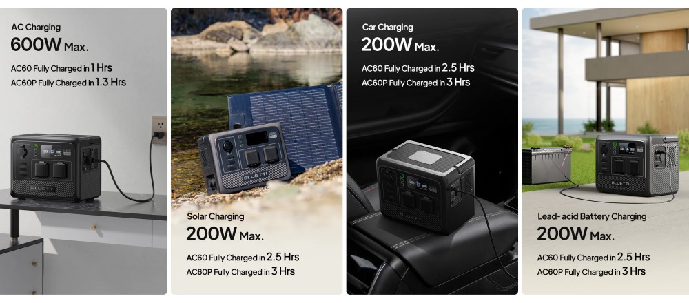 ชุดเครื่องปั่นไฟ พาวเวอร์บ๊อก BLUETTI AC60P+B80 Portable Power Station