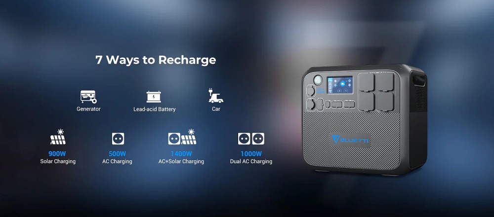 ชุดเครื่องปั่นไฟ พาวเวอร์บ๊อก BLUETTI AC200MAX+B230 Home Battery Backup 4096Wh